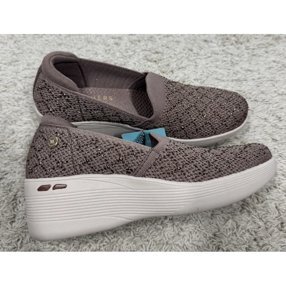 Skechers Martha Stewart Pier-Lite Reflection Slip-On Wedge Shoes Size 8 Brown - Picture 2 of 13